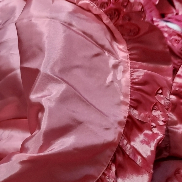 Strapless rose color XXL dress with scarf - Picture 10 of 12